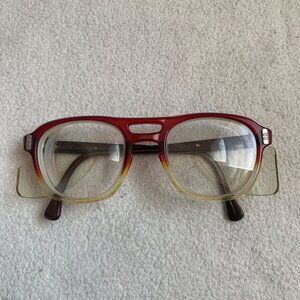 AMERICAN OPTICAL AO Flexi-fit 6M Aviator RARE Burgundy Fade Eyeglasses